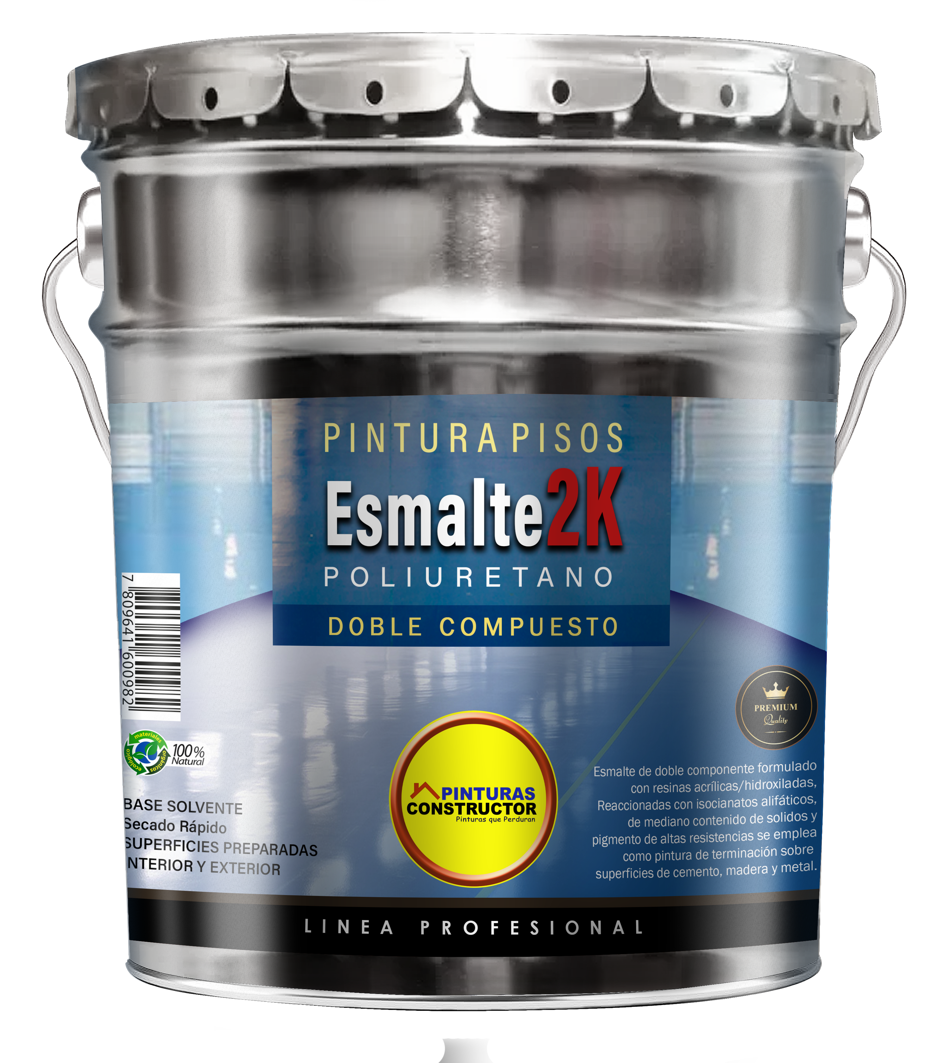 Pintura Pisos "Esmalte 2k Poliuretano" - Marca Constructor